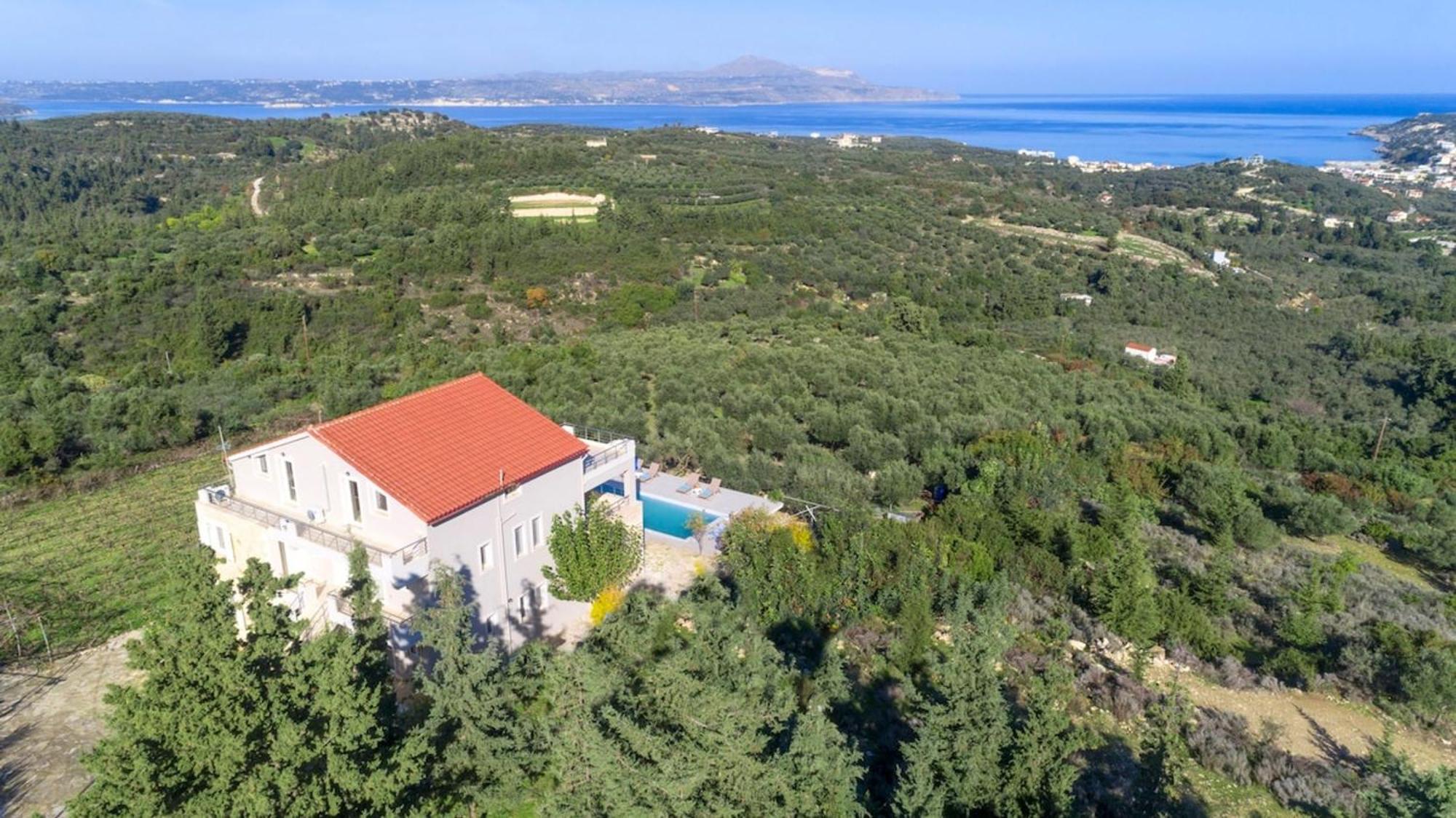 Villa Konstantinos Hilltop Vineyard Escape 알미리다 외부 사진