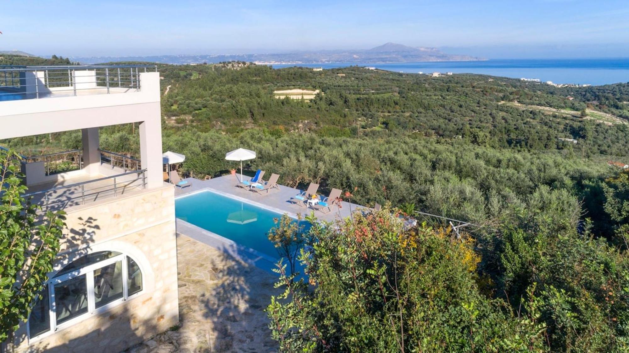 Villa Konstantinos Hilltop Vineyard Escape 알미리다 외부 사진
