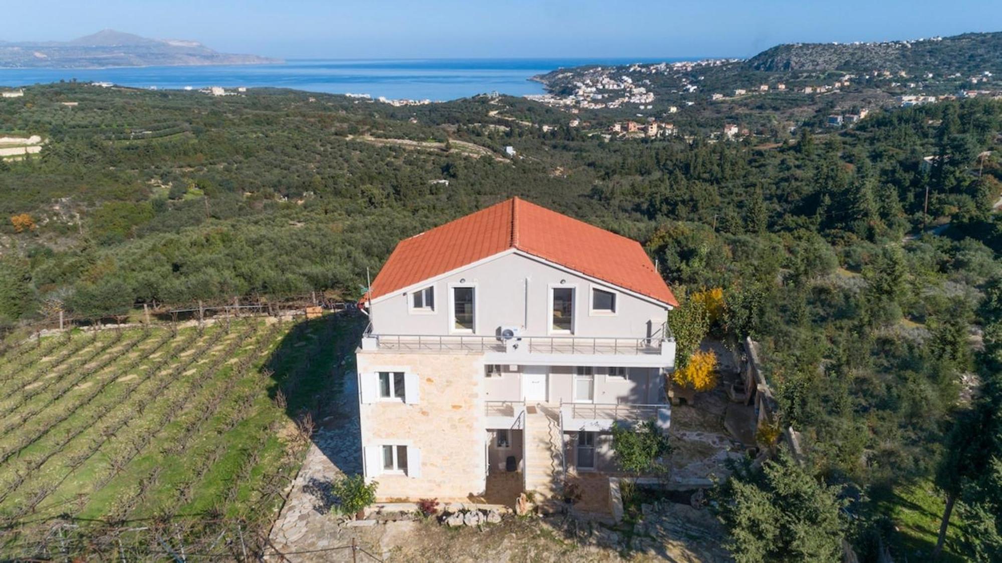 Villa Konstantinos Hilltop Vineyard Escape 알미리다 외부 사진
